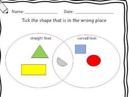 receptionyear 1 2d shapes patterns venn diagrams symetry