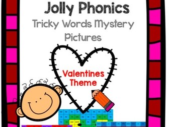Jolly Phonics Tricky words hidden valentines pictures