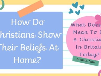 RE Unit Planning - What Does It Mean To Be A Christian In Britain Today?