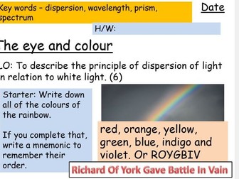 Colour at KS3 lesson