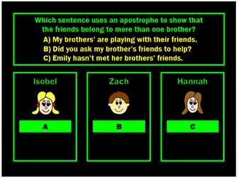 Possessive Apostrophes Powerpoint Game by Grammatickx