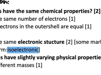 Edexcel IAL Chemistry atomic structure