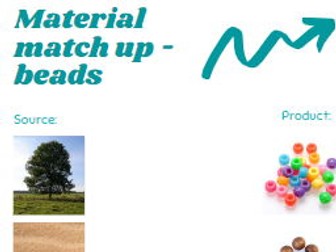 Bead material match up activity