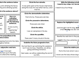 spag revision homework year 6