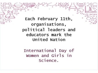 International Day of Women & Girls in Science - wall display