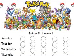 Pokemon reward chart | Teaching Resources