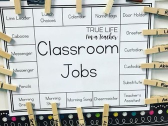 Classroom Jobs Students Wanted Print out