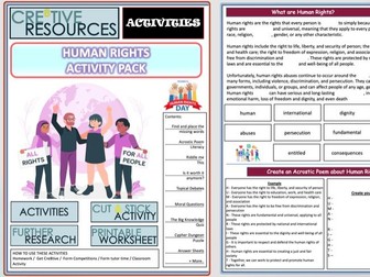 Human Rights student Work Booklet