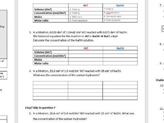 Titration Calculations