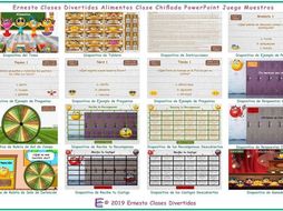 Food Items Kooky Class Spanish PowerPoint Game