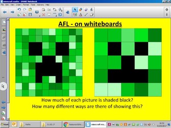 Minecraft percentages modelling - Year 5