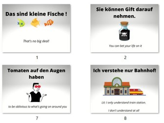 German idiom posters for display MFL