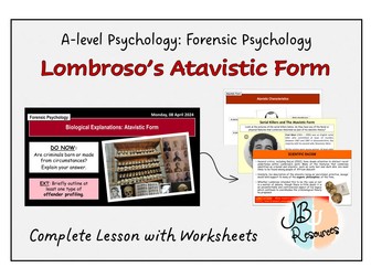 A-Level Psychology - LOMBROSO'S ATAVISTIC FORM [Forensic Psychology]