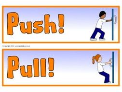 Resultado de imagen de Push and pull are forces.