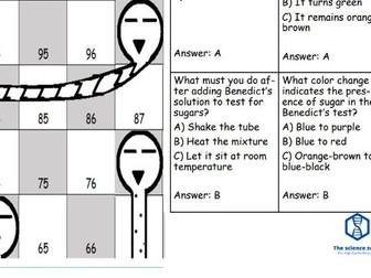 B1 Food Tests and Calorimetry Revision Snakes and Ladders Game