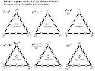 Indices Confidence Weighted Multiple-Choice Quiz