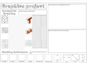 Isometric drawing task sheet