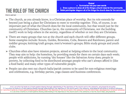 Eduqas Religious Studies Component 2 Church Groups and Living Out Faith FULL LESSON