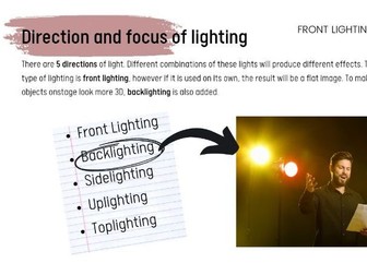 GCSE Drama Lighting Design Info Lesson