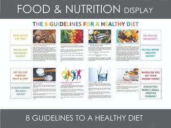 Food & Nutrition - Display - 8 Guidelines to a Healthy Diet