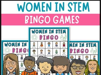 Women In STEM Science Women  History Month Bingo Games