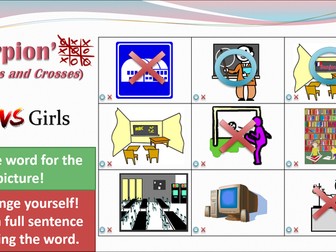 French Speaking Game: Morpion / Noughts and Crosses game - year 7 mon collège (my school)