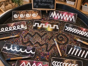 Firework Pre-Writing Pattern Mats | EYFS Fine Motor & Bonfire Night Tuff Tray