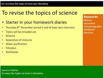 Revision for Atoms elements and Compounds topic for Chemistry Year 9