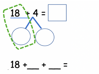 Adding 2-digit and 1-digit numbers bridging 10