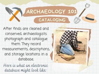 Archaeology 101: Cataloging Artifacts