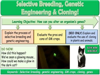 Selective Breeding, Genetic Engineering & Cloning AQA GCSE (9-1) Biology