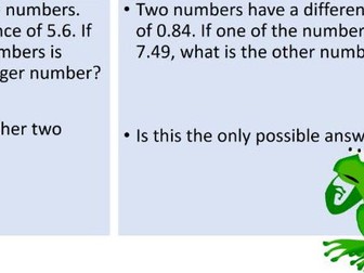 Year 6 addition and subtraction mastery questions