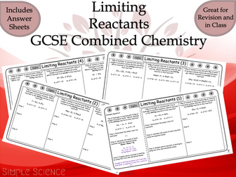 Limiting Reactants - GCSE Chemistry Worksheets