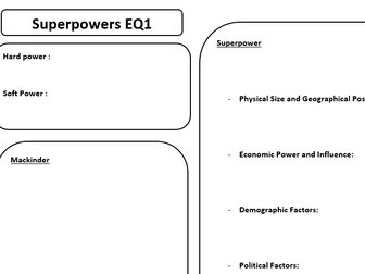 Superpowers Revision Mats - Edexcel A-Level Geography