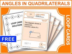 Angles in Quadrilaterals (Loop Cards)