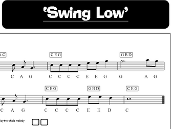Swing Low Keyboard Sheet Music KS3 - Work Songs / Spirituals