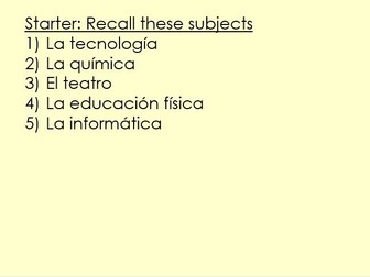 Spanish My School Topic Lesson 4