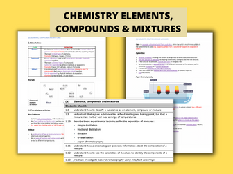 Elements, Compounds & Mixtures | (I)GCSE Chemistry Detailed Notes