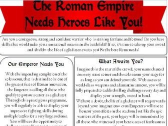 Persuasive advert - Gladiator