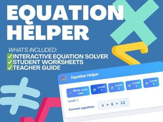 Equation Solver Lab – Digital Tool & Printable Practice