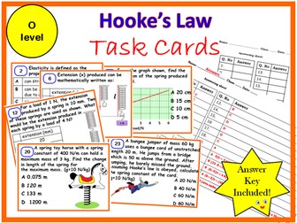 Hooke's Law-Task cards