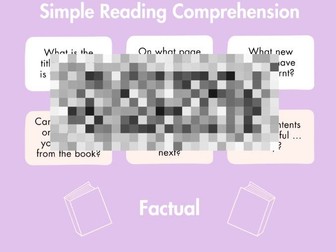 Simple Reading Comprehension Poster