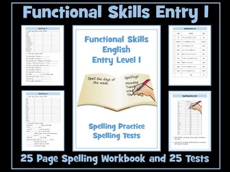 English Functional Skills - Entry Level 1 Spelling