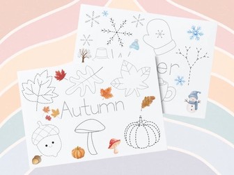 Seasons - Trace and Colour Pencil Control