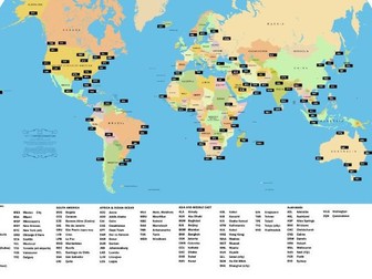 World Airport Codes Map