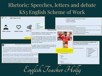 Rhetoric, speeches and letters. KS3 Scheme of Work English Curriculum