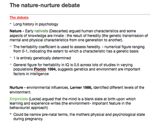 Psychology A level AQA - Issues and debates