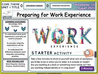 Preparing for work experience -  Careers