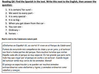 KS4 GCSE Spanish Revision booklet for Listening, Reading and Writing: Foundation and Higher