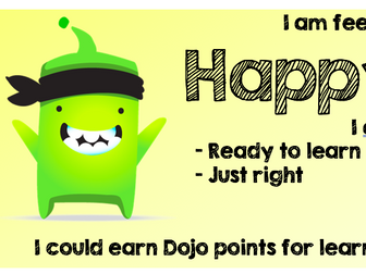 Class Dojo emotion check in recognition editable